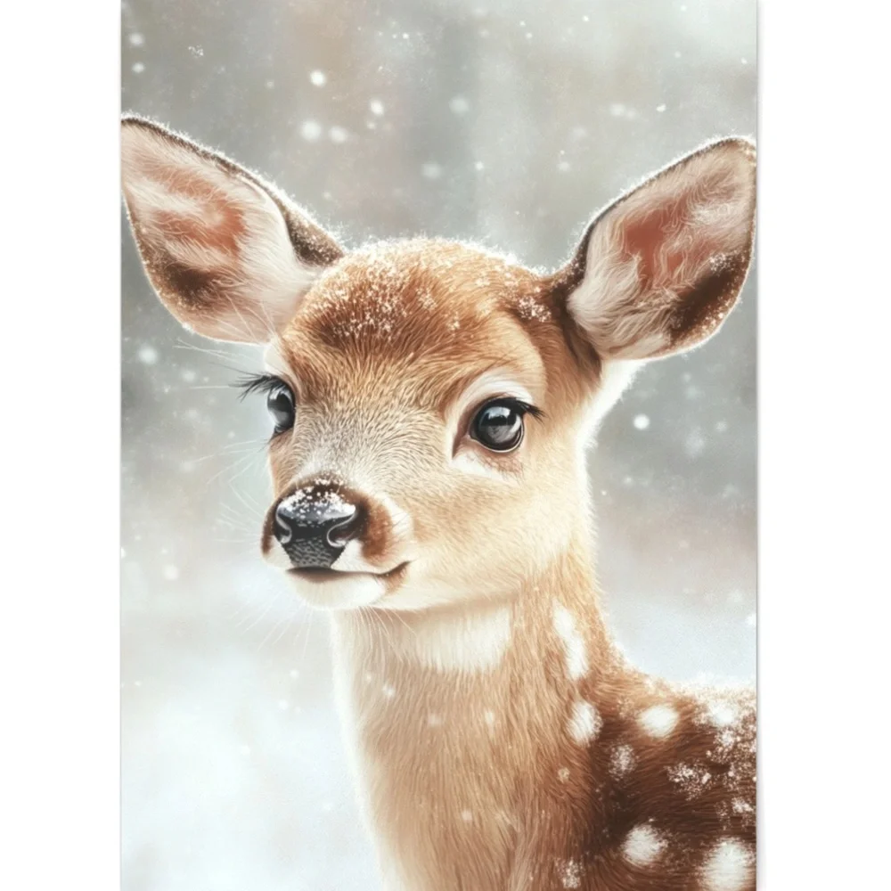 Deer Fawn Wall Art Print Poster Unframed - Watercolor Animal Print - Picture 2 of 9